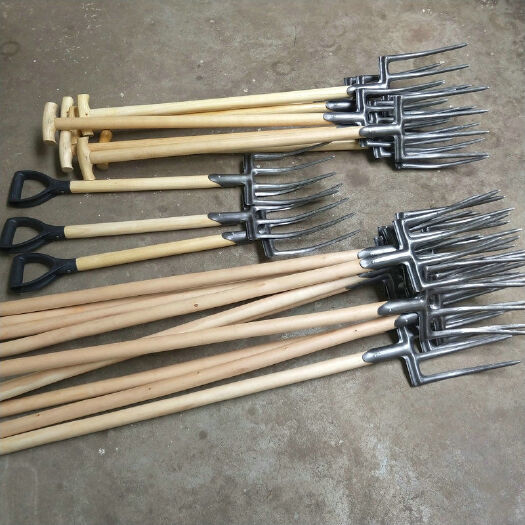 杭州翻地钢叉叉子农用工具大全挖地器开荒松土四齿挖土铲子农具粪叉