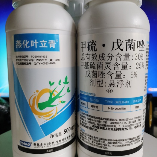 燕化叶立青甲硫·戊菌唑靶斑白粉斑点绿叶保果比苯醚甲环唑还安全