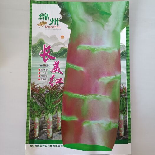 武汉绵蔬 长美红莴笋种子 红莴笋种子 尖叶莴苣种 耐寒叶片绿紫色