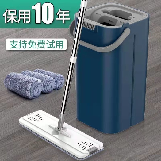丽水加厚款懒人免手洗拖把家用刮刮乐拖把桶拖地器平板拖器一拖净