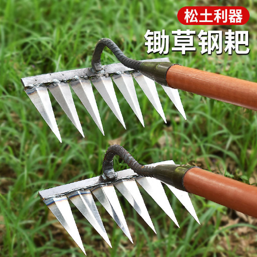 丽水六齿锄头锄草筢子新款松土器除草