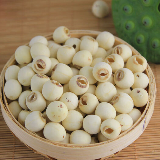 白莲子干货   天然无硫去芯磨皮 莲子心
