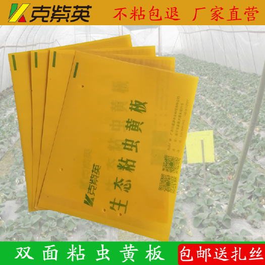 生态粘虫黄板诱虫板双面强力大棚飞虫茶园小黑飞园果诱捕贴