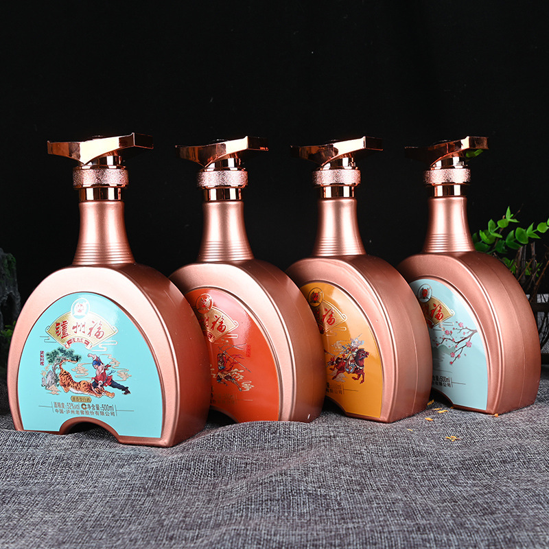 金冠新品泸州福古颂四禧 浓香型白酒52度 4瓶500m单瓶