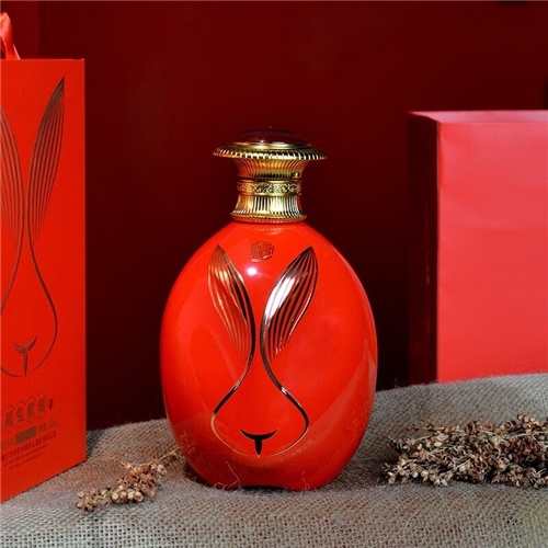 济南福兔献瑞酒东方红匠工之品酱香型白酒53度500M×6瓶装