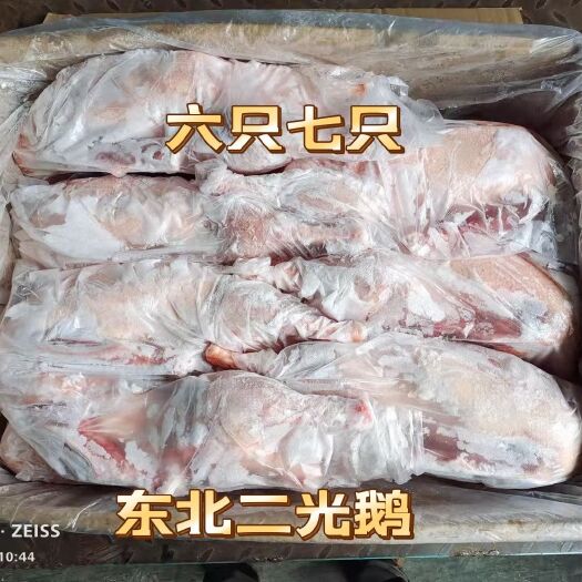 恩施市新鲜冷冻优质6只7只净膛二光鹅白条鹅红烧鹅盐水鹅毛重整箱40