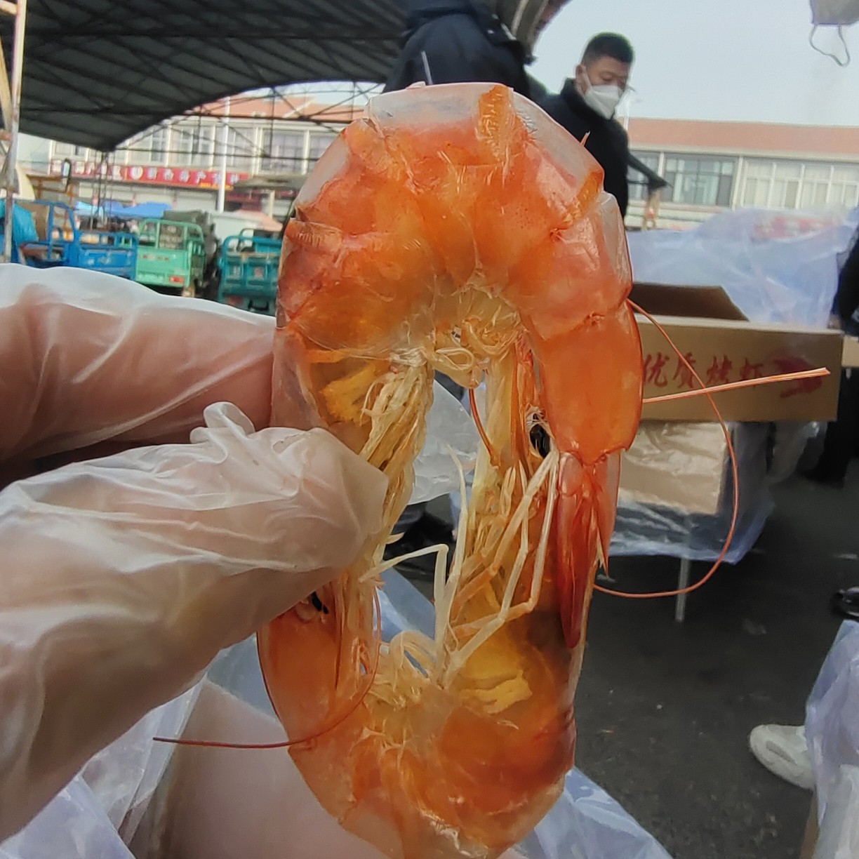 滨州烤虾干渤海湾海水虾！不咸有嚼劲