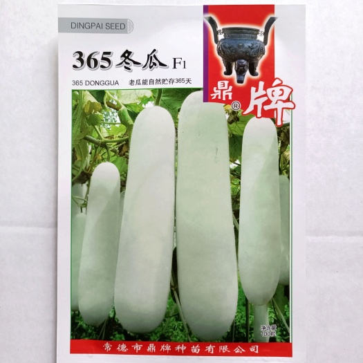 武汉鼎牌365白皮冬瓜种子早熟 口感脆甜 长棒形蜡粉厚