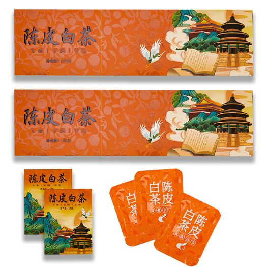 福鼎市陈皮白茶福鼎白茶小方片茶饼茶叶白茶批发烟条装