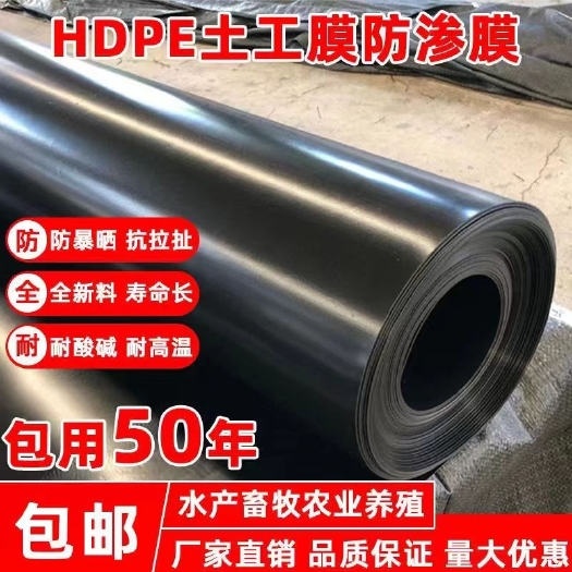 沭阳县鱼塘防渗膜土工膜防水布蓄水池藕池防渗水护坡防漏专用黑色塑料布