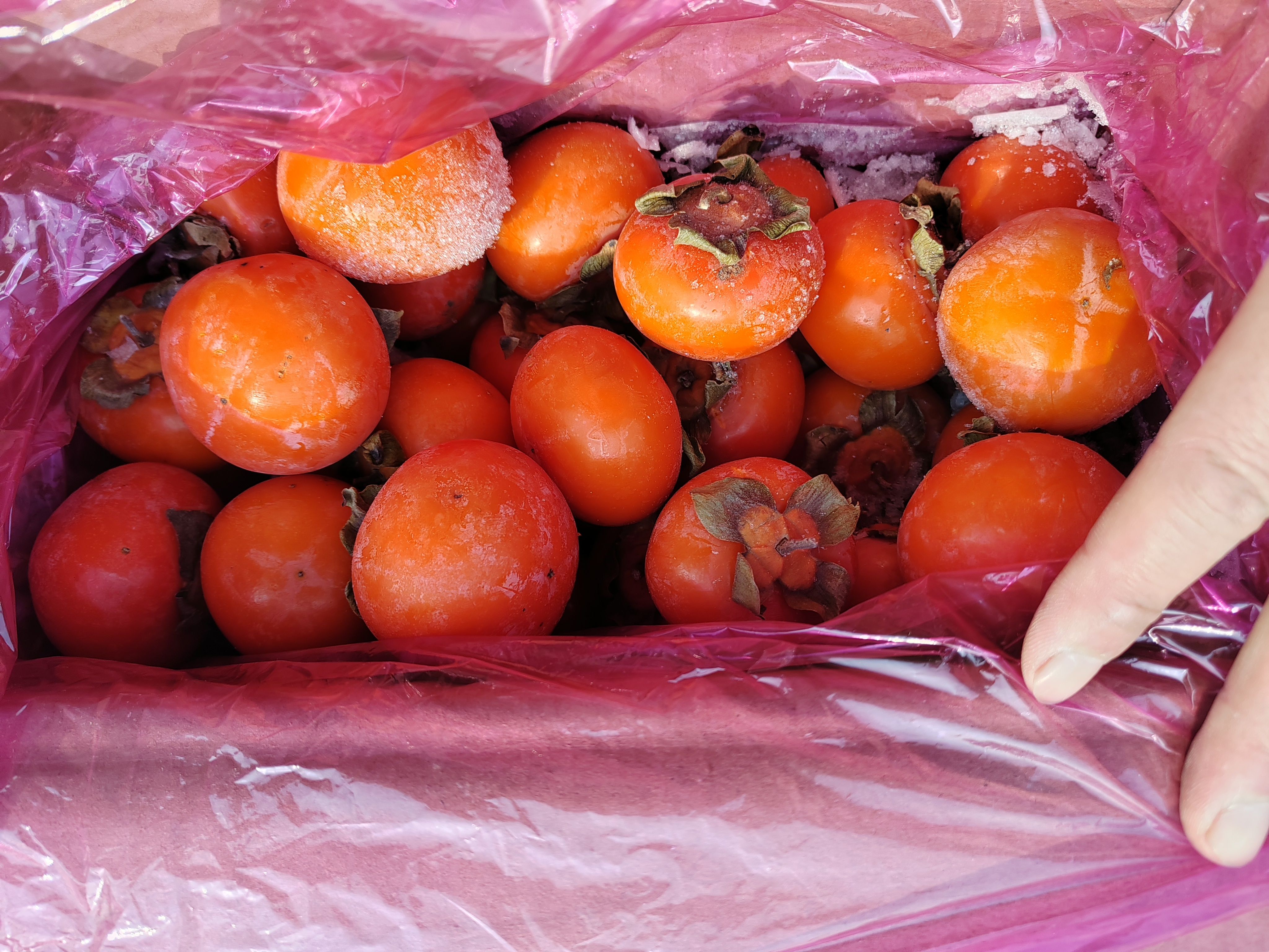 冻柿子细腻爽口夏季解暑