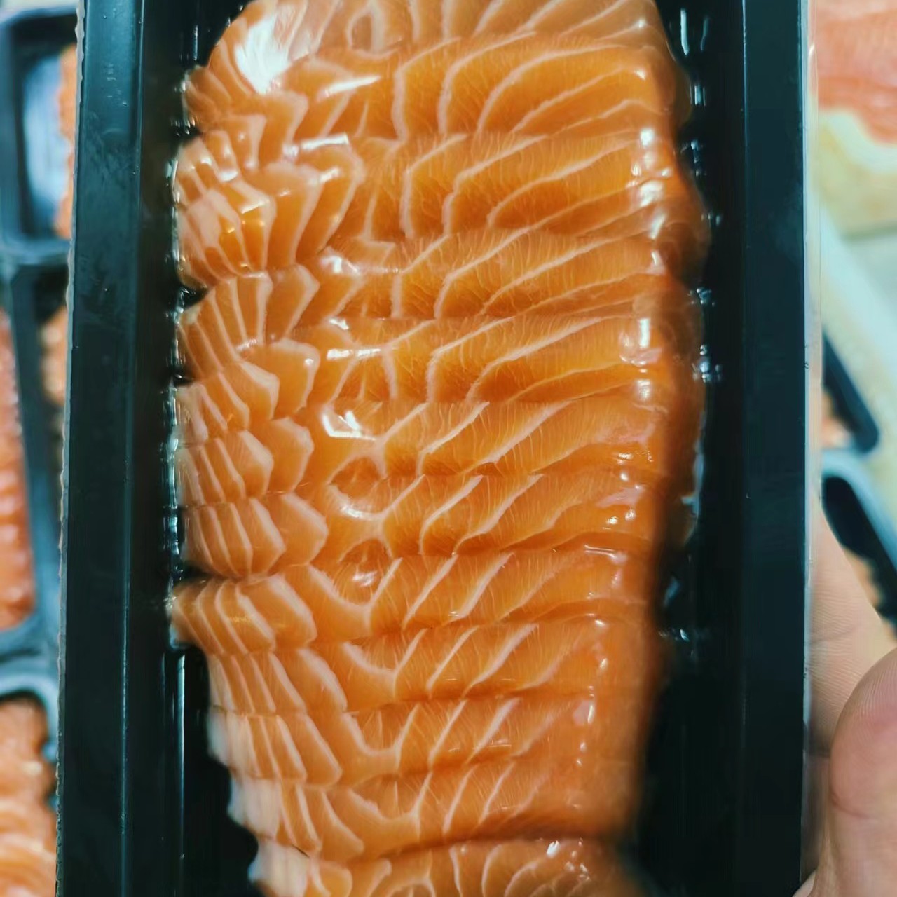 烟台挪威三文鱼即食切片200克净重一盒