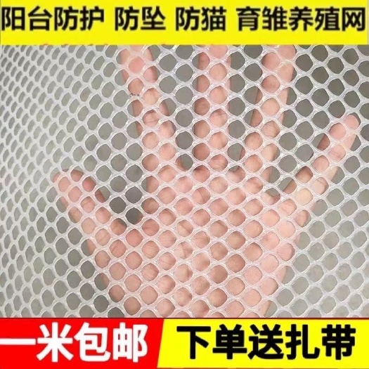 杭州加厚塑料网阳台防护网鸡鸭鹅育雏养殖漏粪网防坠安全围栏网胶网格
