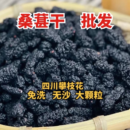 攀枝花攀枝花2025年新货优质水洗桑葚干，可供大货批发，量大从优
