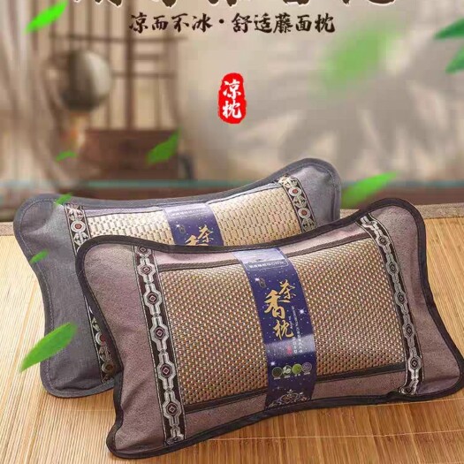 桂林夏天凉席枕头茶香竹编茶叶凉枕冰丝藤竹枕成人单人凉爽小枕头夏季