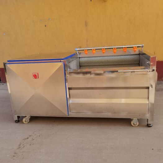 诸城市海蛎子螺旋式毛辊清洗机 小型海虹清洗设备 生姜去泥机