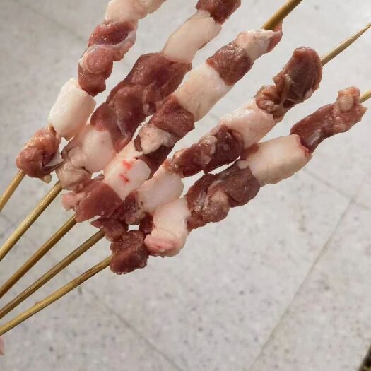 定州市羊肉串 保鲜冷链 羔羊 草原羊肉串，食材带签子 户外烧烤