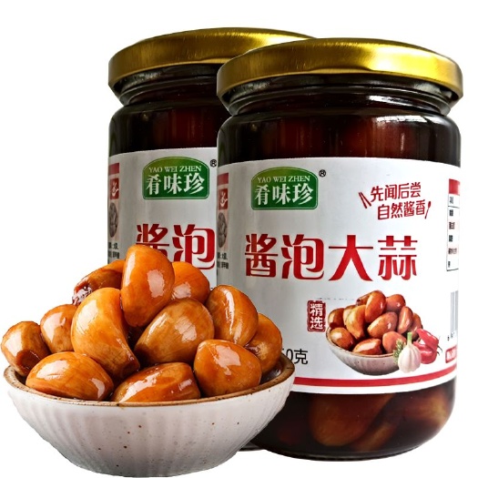 工厂直供酱泡大蒜头菜东北大蒜辅餐佐料粥饭面条馒头饭店粉店配菜