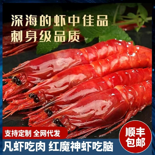 连云港红魔虾鲜活冷冻超大北极甜虾刺身海鲜大虾非莫桑比克西班牙海鳌虾