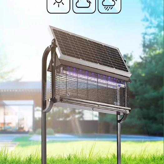 中山市太阳能灭蚊灯户外庭院花园灭蚊器室外防水别墅大功率充电式灭蝇灯