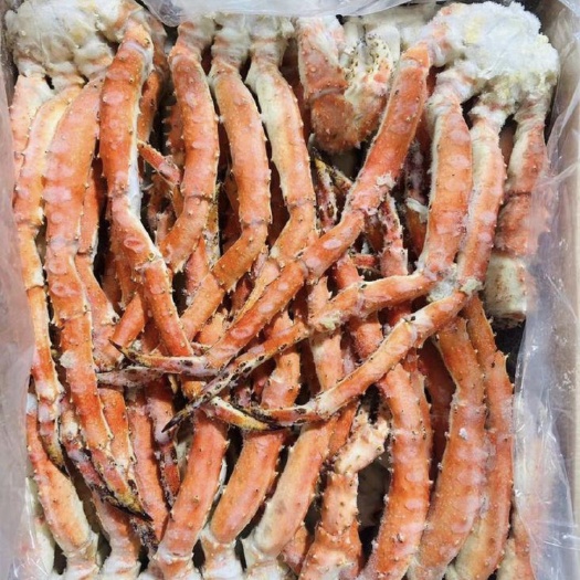 珲春市帝王蟹蓝蟹蟹脚船上即速冷冻饱满度99以上大量现货，