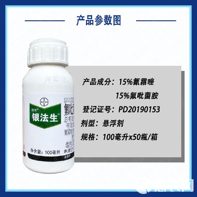 德国拜耳银法生氟吡菌胺氰霜唑晚疫病正品农药杀菌剂100毫