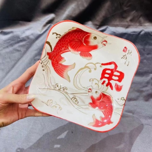 沂南县8.5寸如意果盘一级幸运梅花鹿，只要3一个