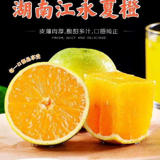 湖南江永夏橙新鲜橙子自家果园现摘现发60斤起批包邮