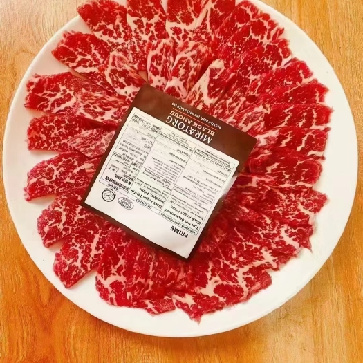 唐山安格斯雪花牛肉；三角肉，牛上脑，臀腰肉盖，烤肉，煎肉，涮火锅