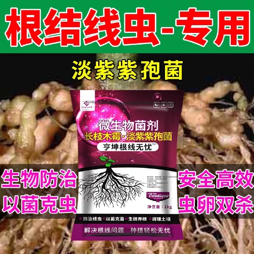 扶沟县根结线虫专用，以菌克虫，虫卵双杀，1袋1亩地