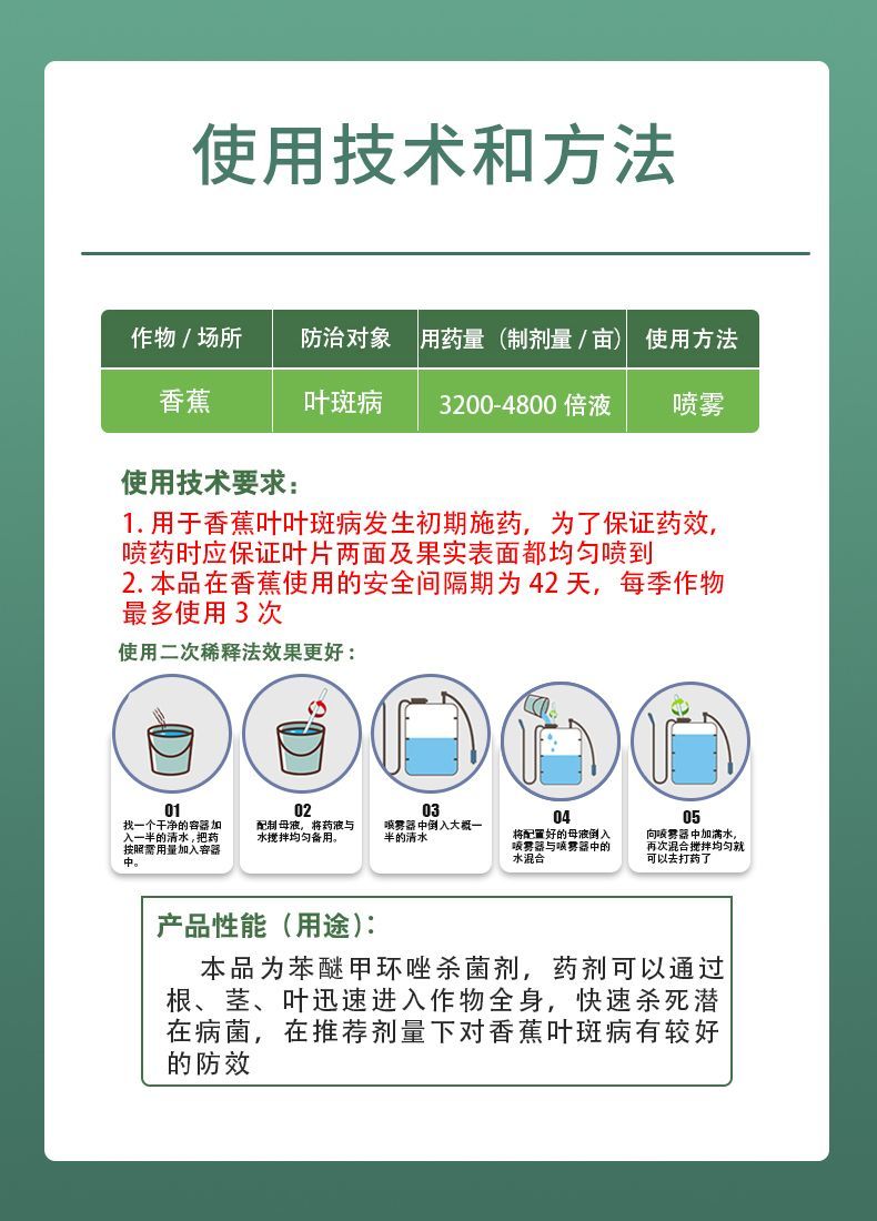 广信40%苯醚甲环唑杀菌剂炭疽病叶斑黑斑病黑星病斑点落叶病