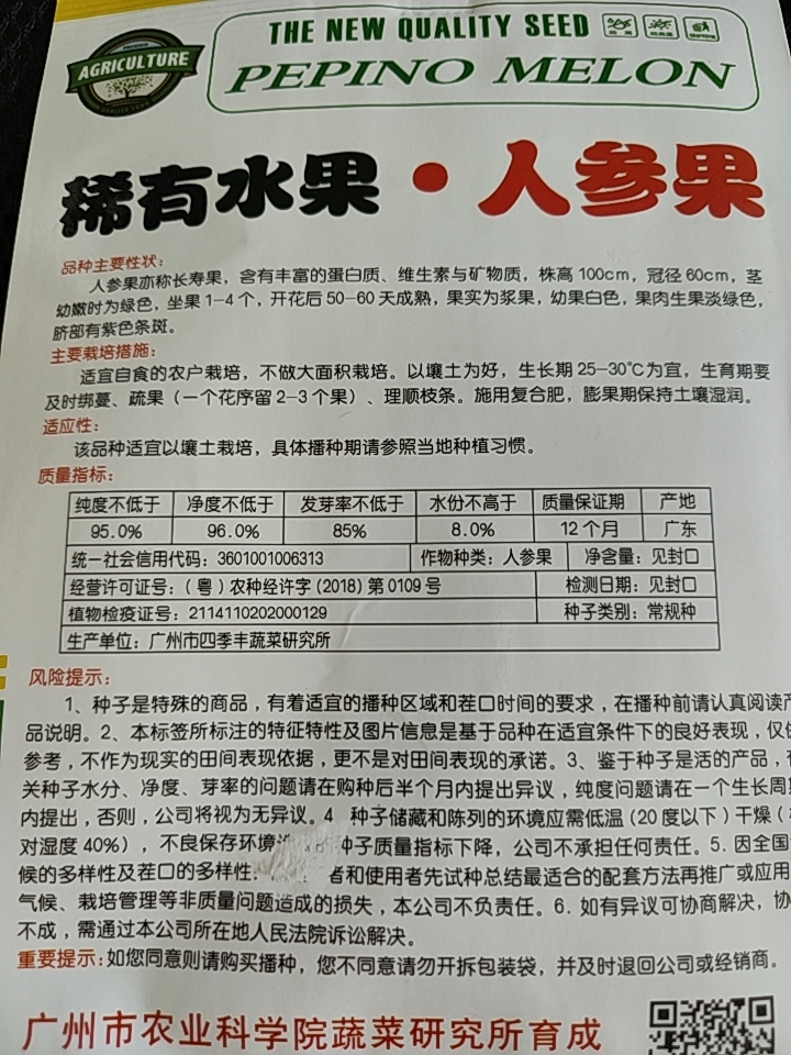 人参果种子多年生水果种子四季播种人生果树种子庭院盆栽种子