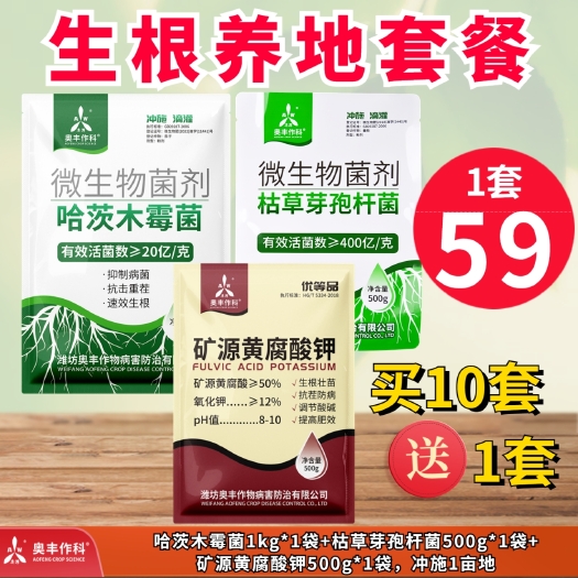 潍坊微生物有机肥  生根养地套餐抗重茬破除板结补充微生物菌