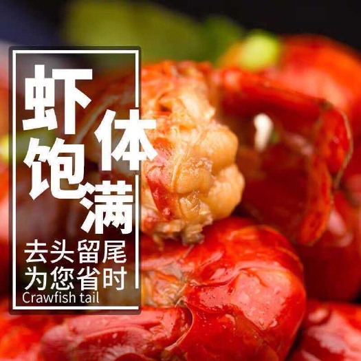 连云港新鲜小龙虾尾无冰大号麻辣鲜活冷冻整箱批发生鲜