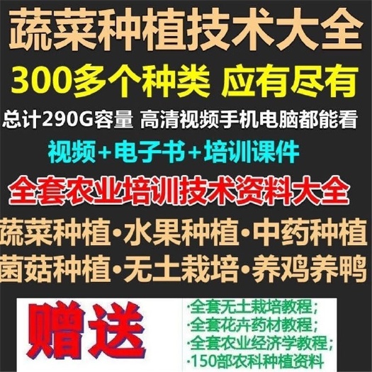 苏州大棚蔬菜种植水果树栽培技术大全无土植物视频教程种菜技术资料全