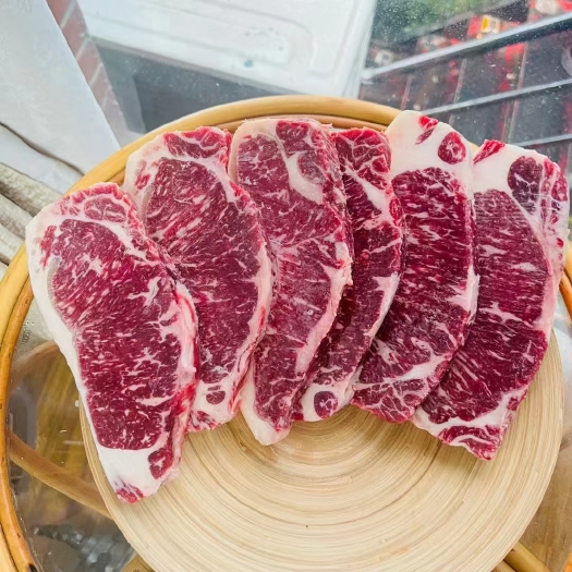 安格斯雪花牛西冷，西冷牛排，西餐牛排烤肉食材