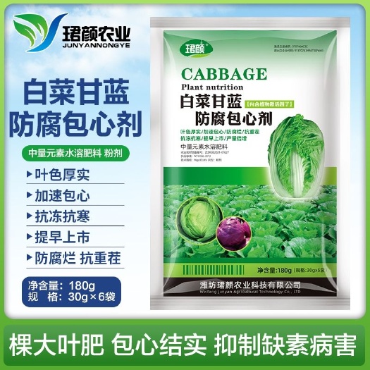珺颜白菜甘蓝防腐包心剂叶色厚实加速包心抗冻抗寒提早上市通用型