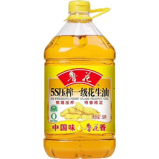 北京【鲁花5S压榨一级花生油】5L家用食用油物理压榨