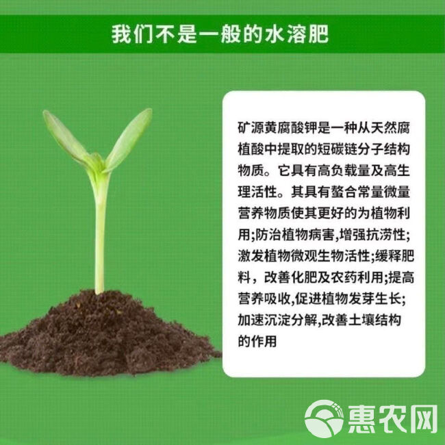 矿源黄腐酸钾腐植酸水溶肥料生根调酸碱土壤果树蔬菜全水溶肥料