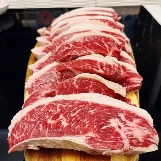 唐山安格斯谷饲雪花牛肉，臀腰肉盖，西餐牛排烤肉，煎肉，火锅食材