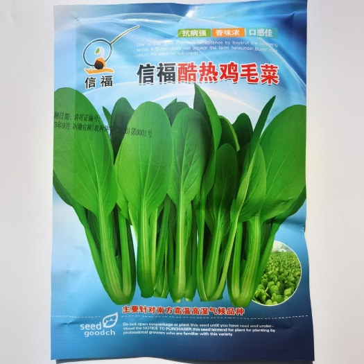 宿迁鸡毛菜种子信福酷热鸡毛菜种子小青菜种子青梗小白菜种子