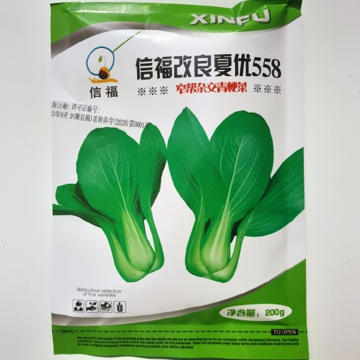 青梗菜种子信福改良夏优558大叶青梗菜种子苏州青小白菜种子