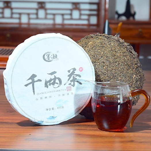安化县安化黑茶千两茶饼 花卷茶 老茶新切陈茶优质安化高山原料可现切