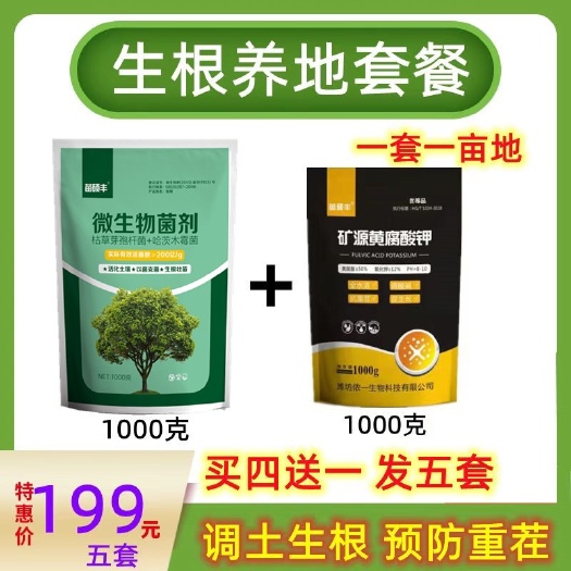 潍坊矿源黄腐酸钾1000g/25kg原料大包装 调节土壤促根壮苗