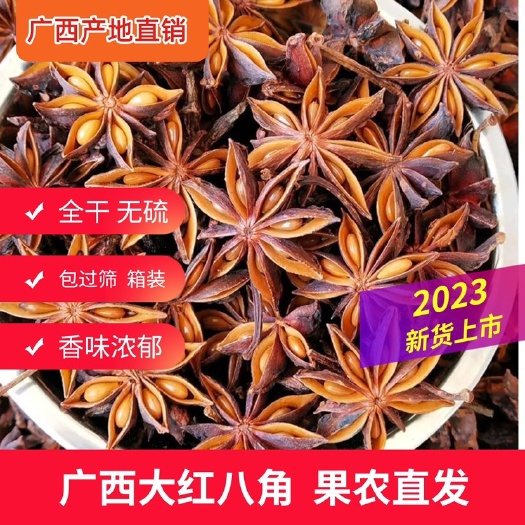 岑溪市2024 新秋大红八角 全干无硫 过筛  箱装 产地直发