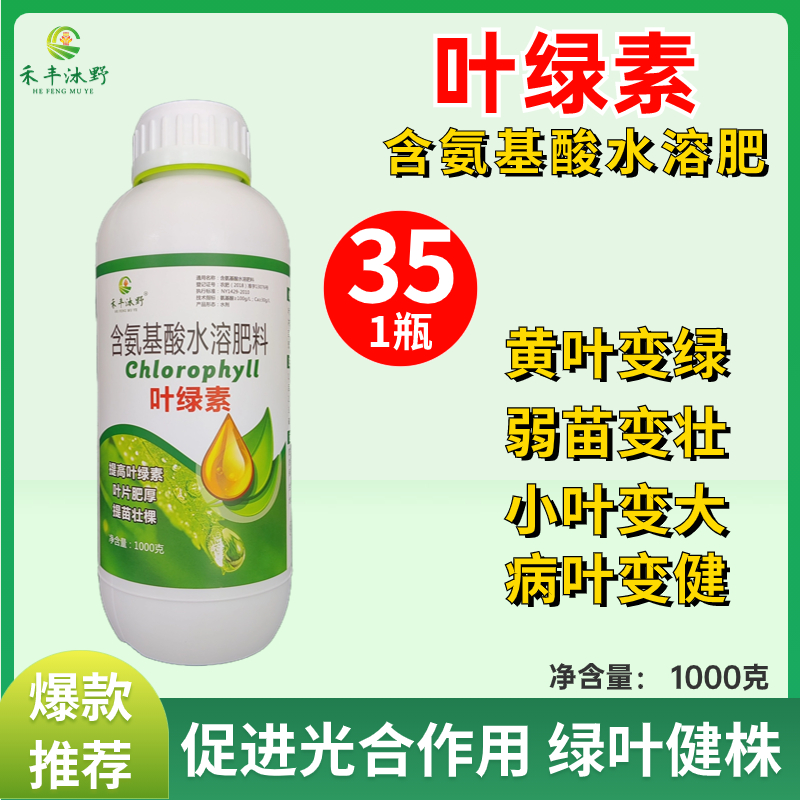 潍坊叶绿素氨基酸农肥叶面肥提苗壮棵增绿增厚中量元素水溶肥料
