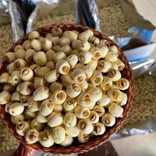 亳州莲上市干货去芯莲特级无硫也是磨皮精选粉糯莲子通芯