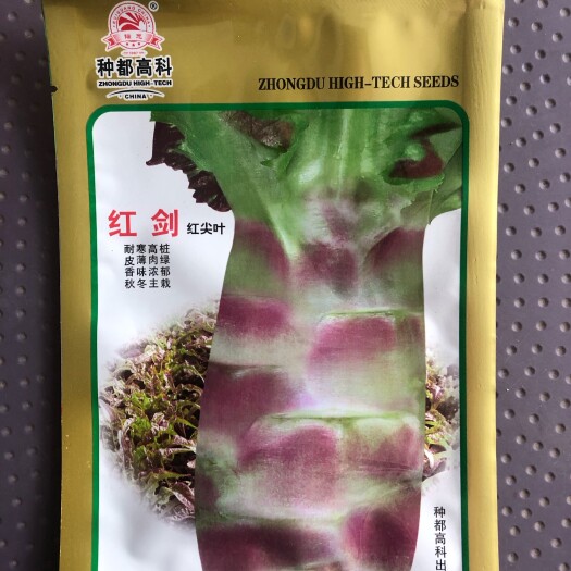 徐州种都高科红皮尖叶高桩莴笋种子红剑莴笋种子抗病大棒包邮耐寒