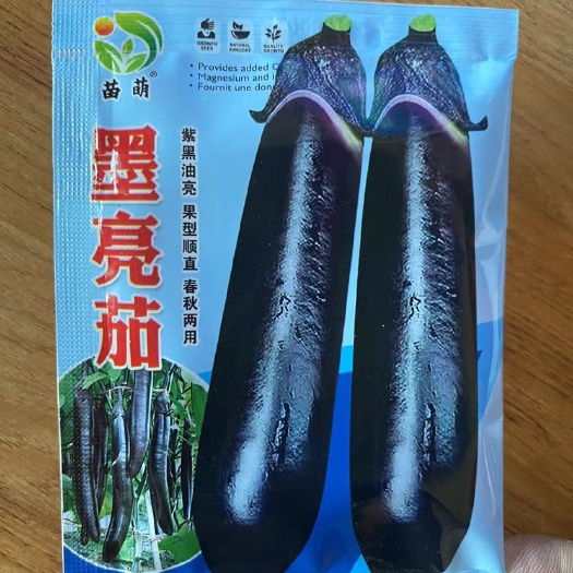 祁东县墨亮茄墨亮长茄子茄子种子黑油亮茄子蔬菜茄子种子籽