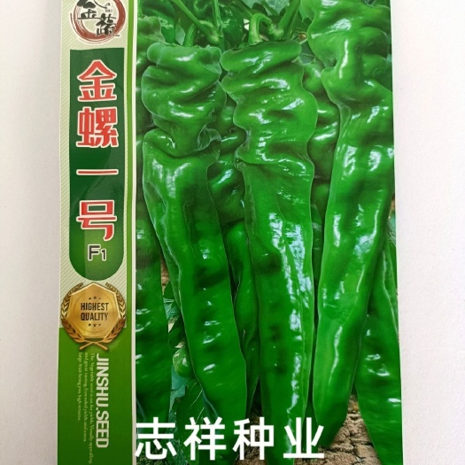 华容县金蔬金螺一号大果螺丝椒种子杂交果皮绿色挂果多耐低温香辣皮厚